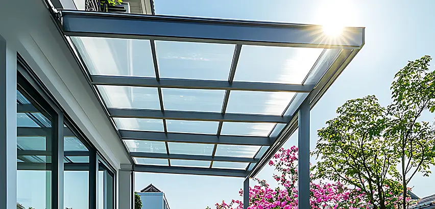Glass Patio Roof Installation in Madison